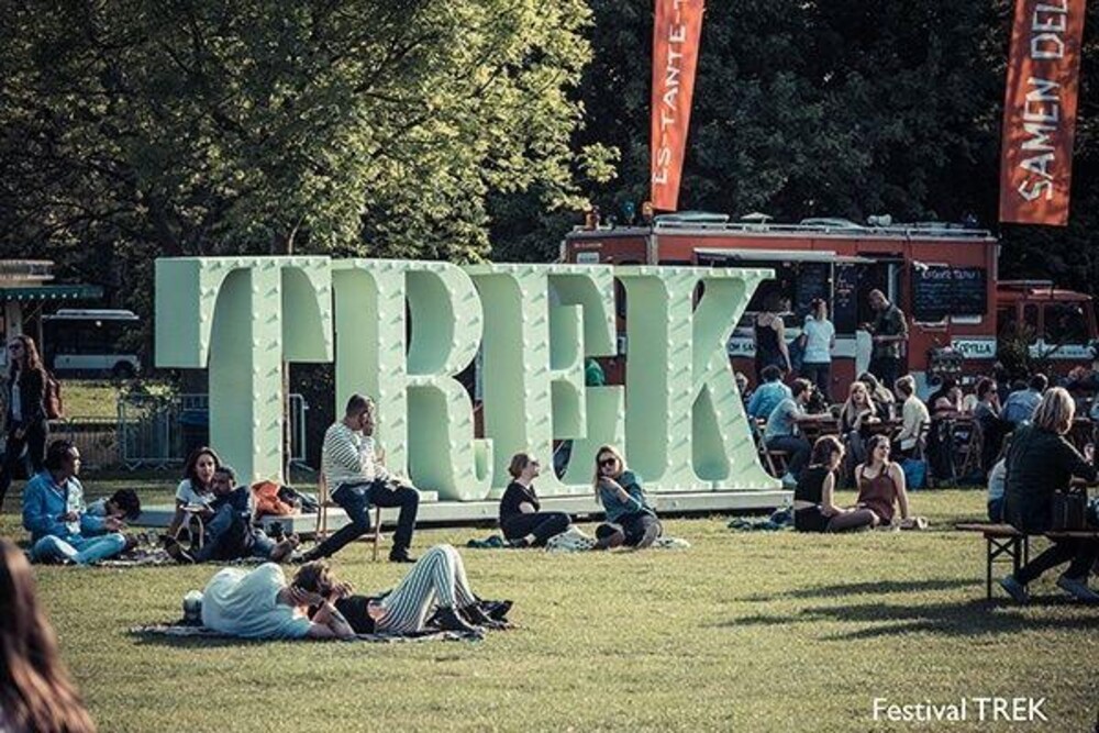Grote 3D letters met verlichting. TREK Food Truck Festival 2017. Opdracht van Four Entertainment. Gemaakt door Blowups in Heijen.