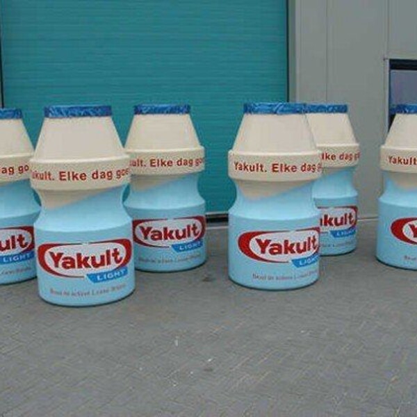 Promodukties Yakult bottles - solid blowups
