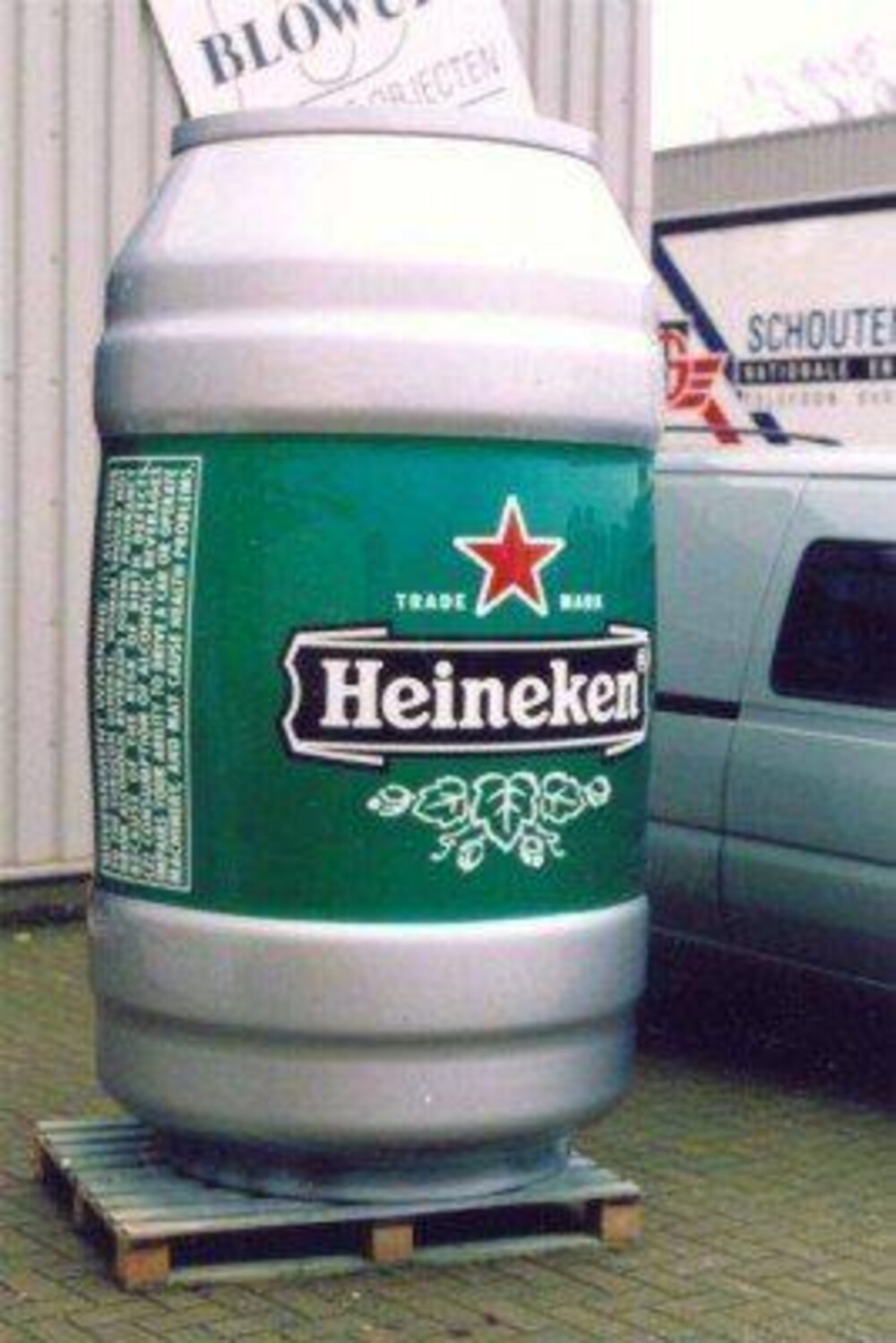 foto XL Heineken bierblik van kunststof