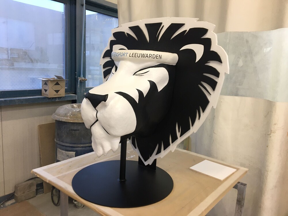 3D leeuwenkop voor Leeuwarden Student City