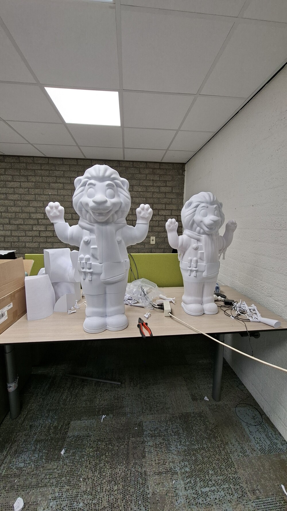 3d geprinte objecten op groot formaat