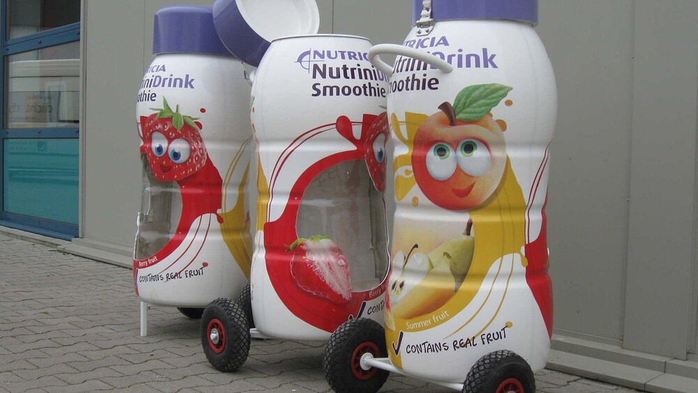 Displays - In opdracht van Sowieso maakte Blowups blow ups van Nutricia Fortini.