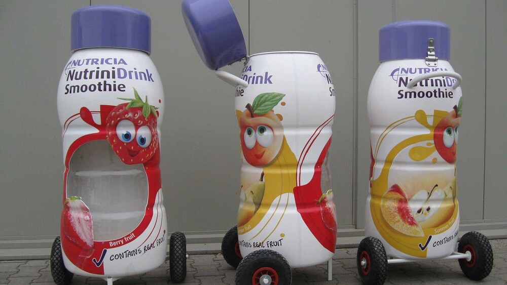 Displays - In opdracht van Sowieso maakte Blowups blow ups van Nutricia Fortini.