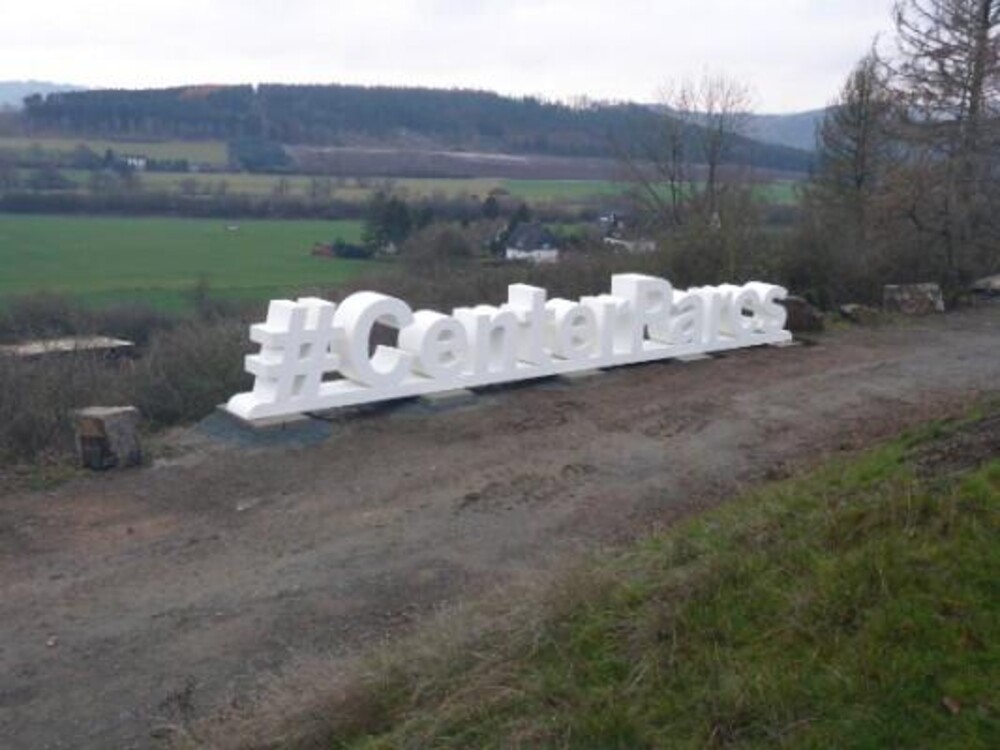 polyester 3D letters voor Centerparcs