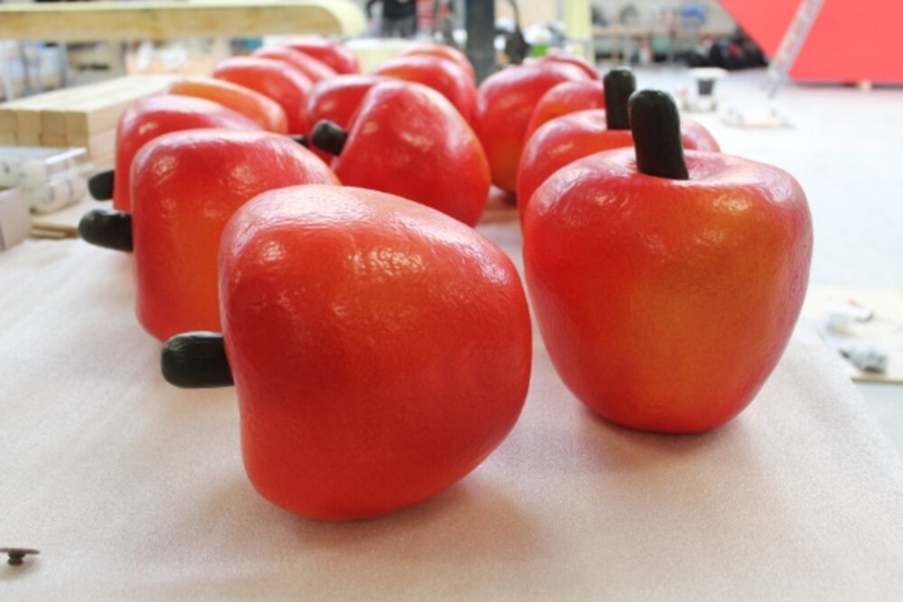 Kunststof groenten en fruit handgemaakt voor Jumbo.