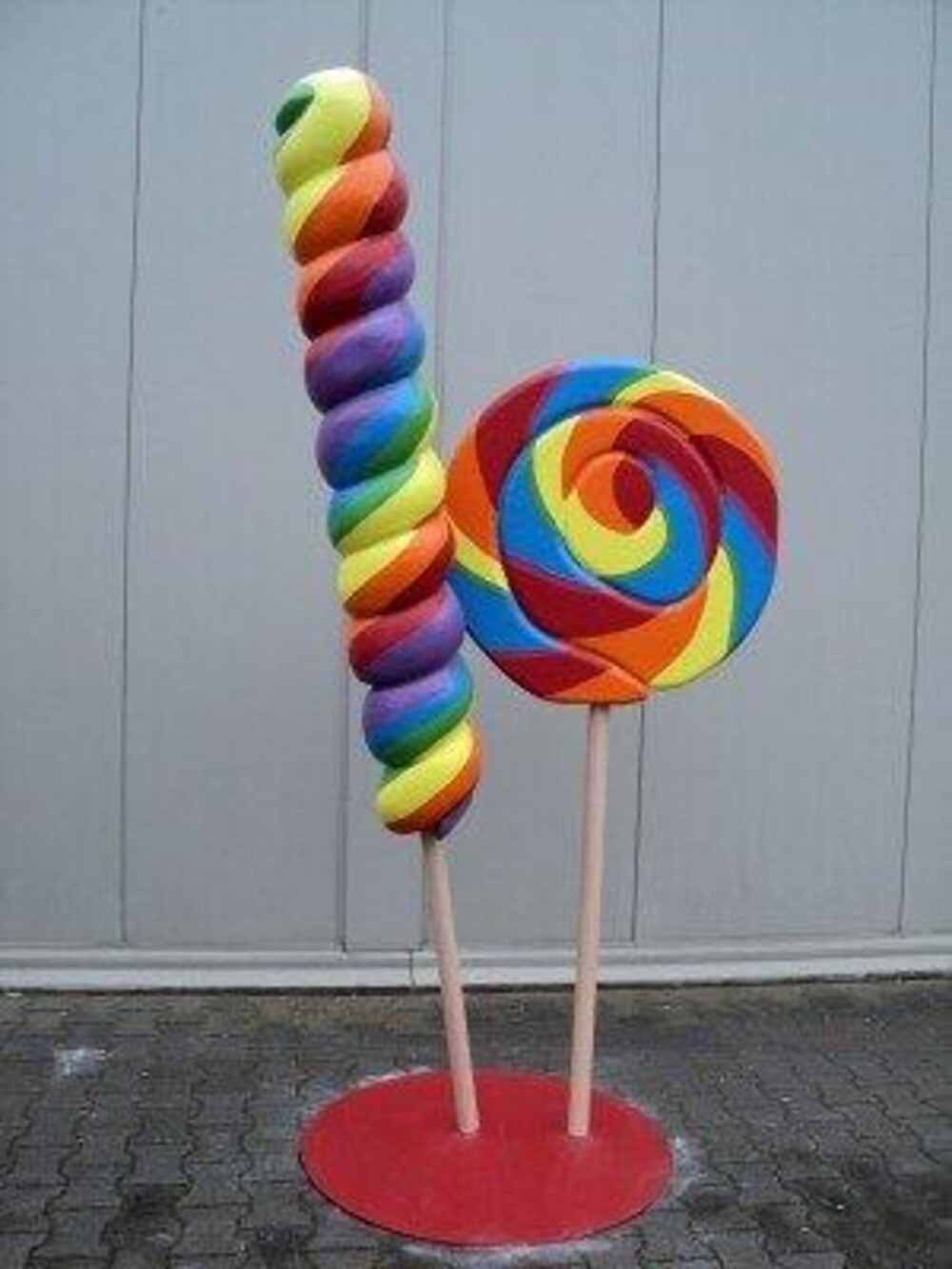 Grote lollies voor Holland Foodz. Blowups van lolly's als decoratie, blikvanger.