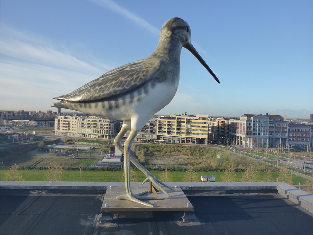Kunstwerk vogel in Utrecht.