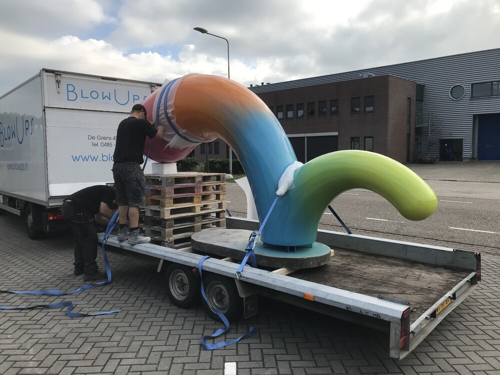 3D sculptuur gemaakt in de werkplaats van Blowups.