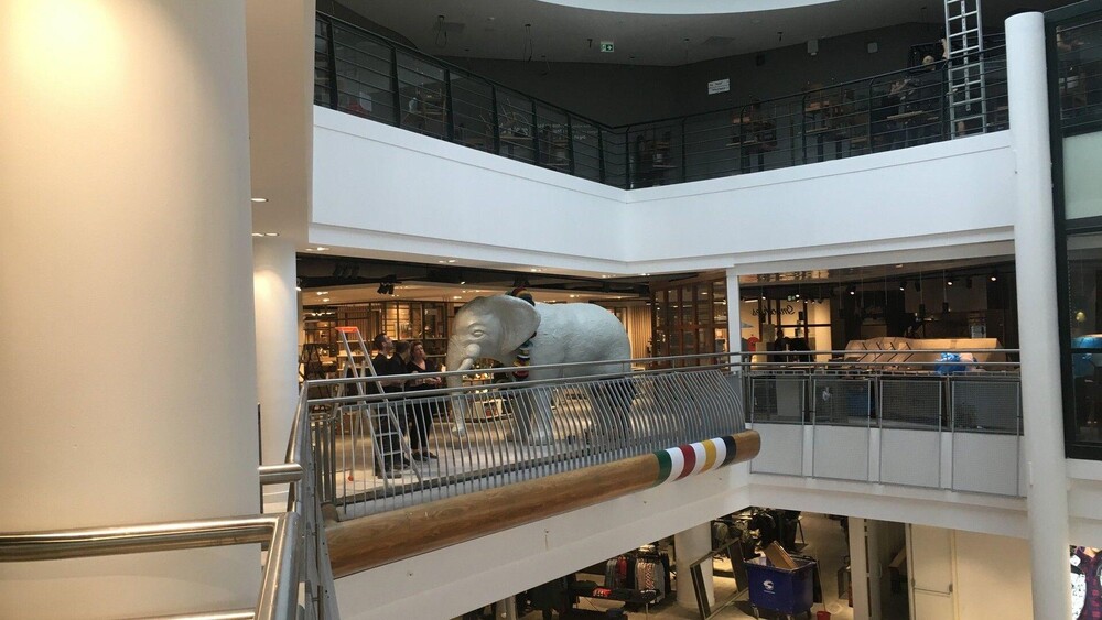Blowups vervaardigde een polyester olifant voor het Rotterdamse filiaal van Hudson's Bay. De eyecatcher staat op de derde verdieping van het filiaal. Blowups droeg ook zorg voor het transport en de plaatsing van de enorme olifant.