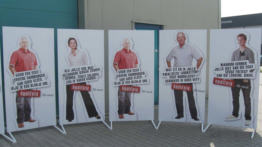 Voor FFC Kwalitaria realiseerde Blowups outdoor reclame objecten.