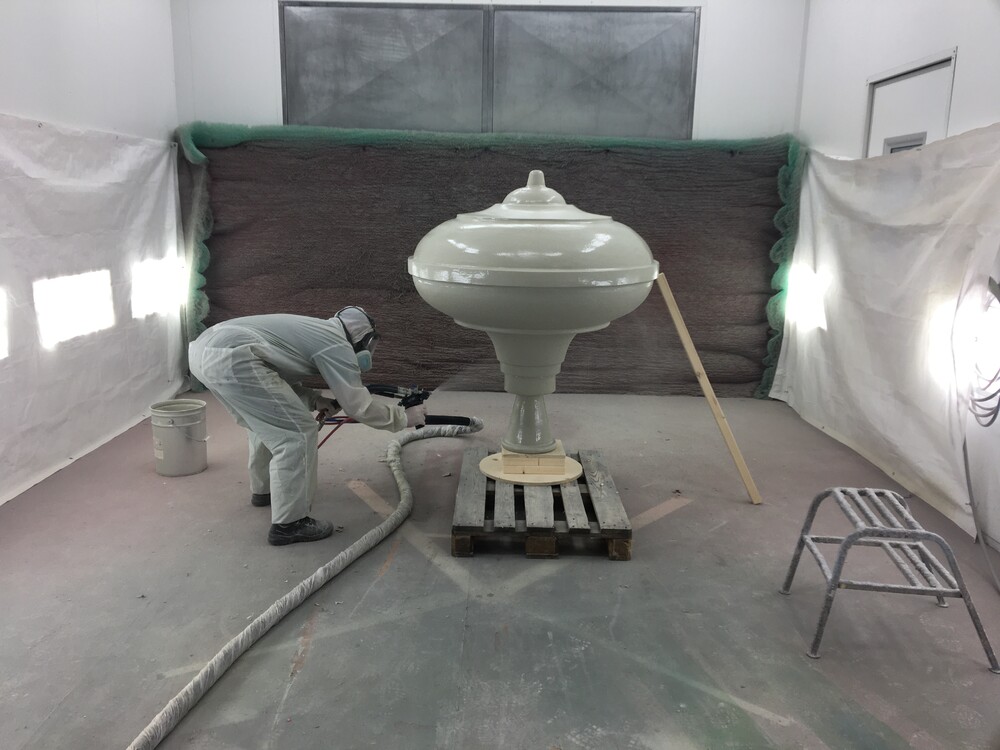 Polyurea hotspray coating op grote tol.