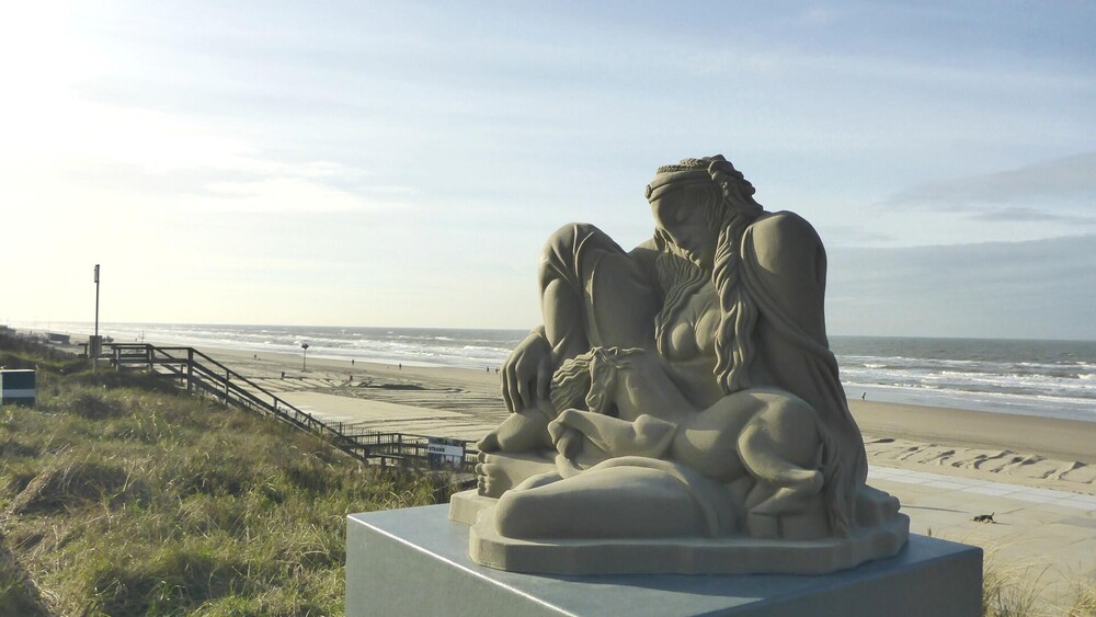 foto Replica zandsculptuur winnaar EK Zandsculpturen 2018