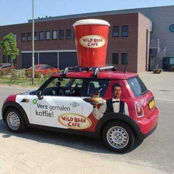 Wild Bean Café Kop Koffie Op Auto
