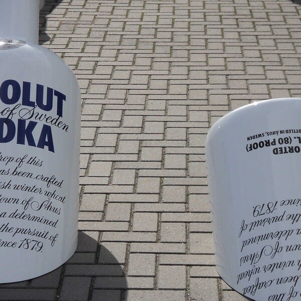 Solid blowup Vodka bottle