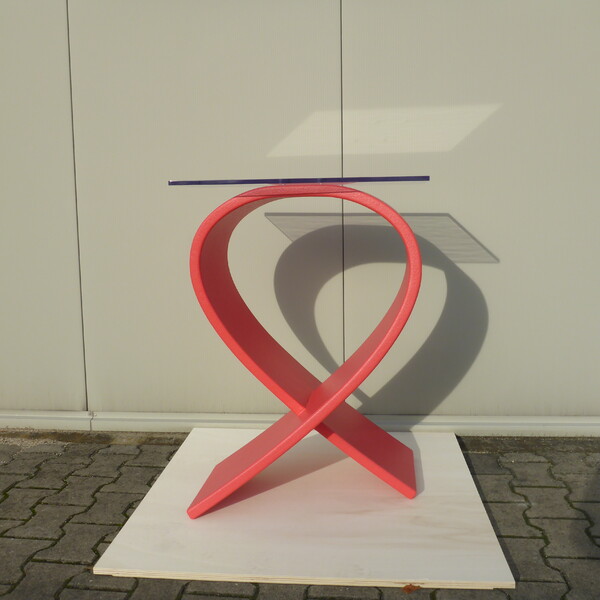 Red Ribbon - Logo shaped table 