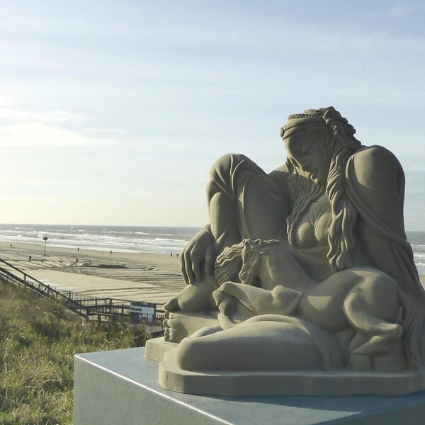 Replica zandsculptuur winnaar EK Zandsculpturen 2018